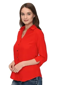 Thisbe?Women's Red Color 3/4th Sleeves Formal Shirt-thumb1
