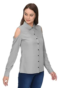 Thisbe?Women's Grey Color Full Sleeves Formal Shirt-thumb2