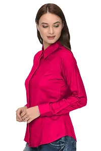 Thisbe Women's Full Sleeves Spread Collar Casual/Formal Shirt (Pink, X-Large)-thumb1