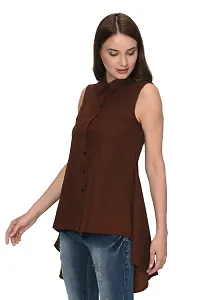 Thisbe Women's Sleeveless Casual/Formal Top with Collar-thumb1