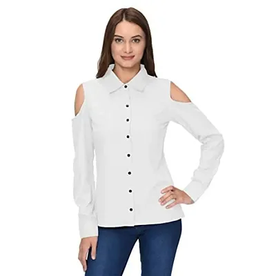 Thisbe?Women's White Color Full Sleeves Formal Shirt