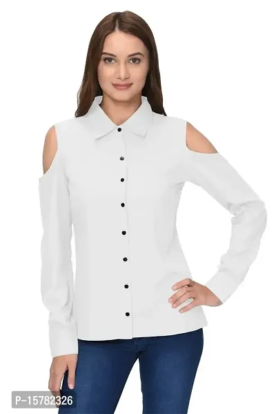 Thisbe?Women's White Color Full Sleeves Formal Shirt