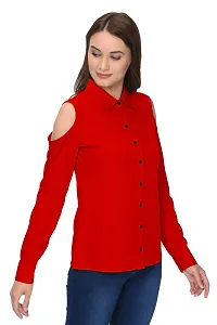 Thisbe?Women's Red Color Full Sleeves Formal Shirt-thumb2