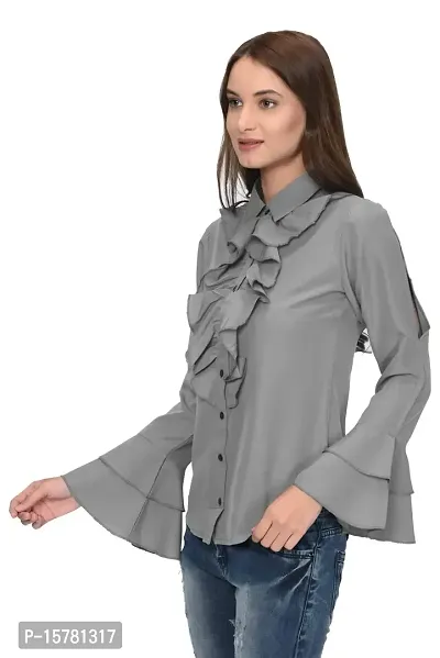 Thisbe?Women's Bell Sleeves Formal Shirt-thumb2