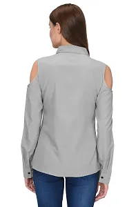 Thisbe?Women's Grey Color Full Sleeves Formal Shirt-thumb3