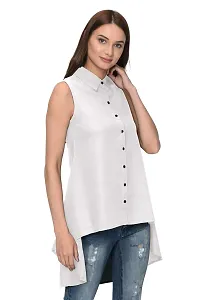 Thisbe Women's Sleeveless Casual/Formal Top with Collar-thumb2