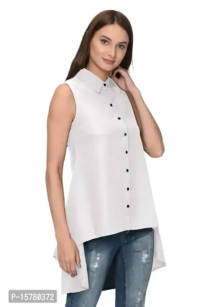 Thisbe Women's Sleeveless Casual/Formal Top with Collar-thumb3