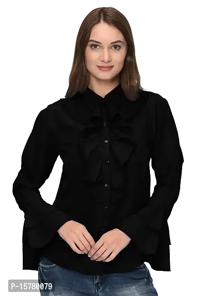 Thisbe?Women's Bell Sleeves Formal Shirt-thumb0