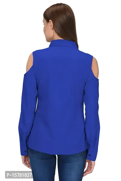 Thisbe?Women's Royal Blue Color Full Sleeves Formal Shirt-thumb4