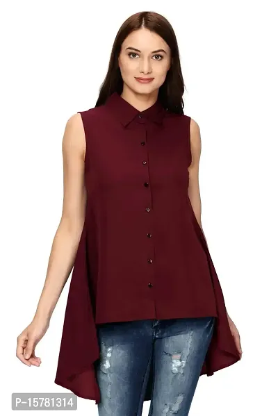 Thisbe Women's Sleeveless Casual/Formal Top with Collar-thumb0