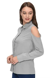 Thisbe?Women's Grey Color Full Sleeves Formal Shirt-thumb1
