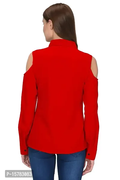 Thisbe?Women's Red Color Full Sleeves Formal Shirt-thumb4
