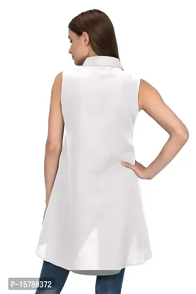 Thisbe Women's Sleeveless Casual/Formal Top with Collar-thumb4