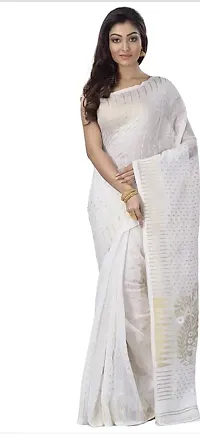 Attractive Cotton Silk Woven Design Jamdani Sarees With Blouse Piece