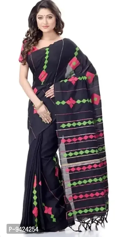 Classy Cotton Applique Work Saree For Women-thumb0