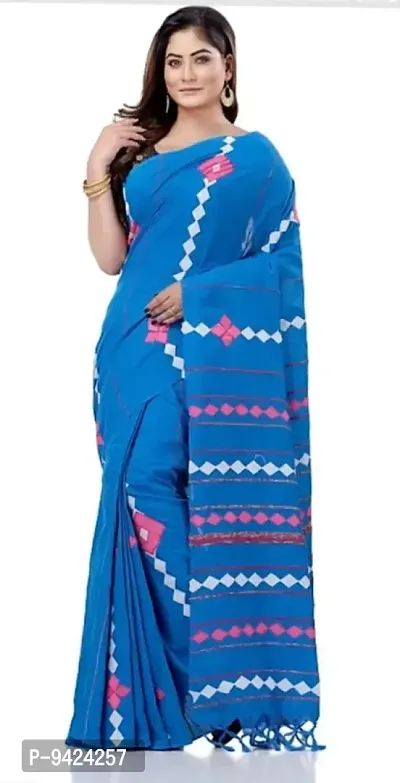 Classy Cotton Applique Work Saree For Women-thumb0