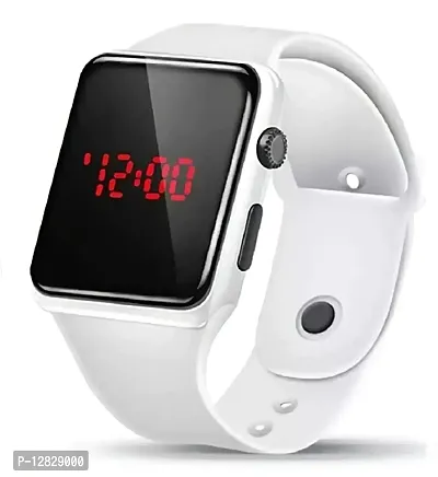 New Generation Digital Square Watch For Kids (White)-thumb0