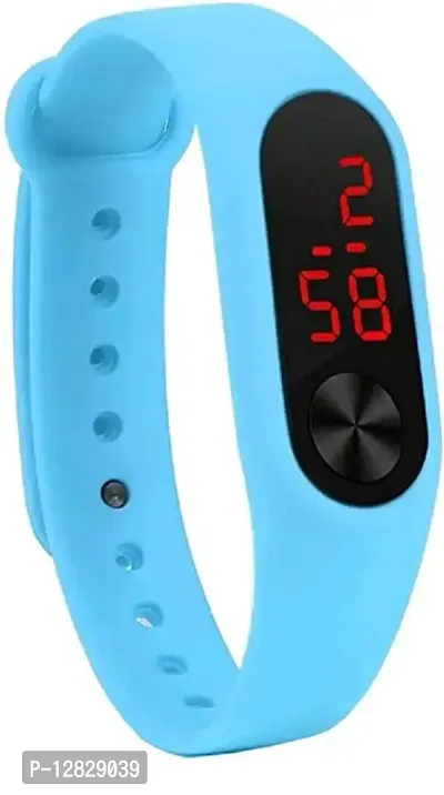 The Watch Company Digital Led Watch Band Girls And Boys Watch (Sky Blue)-thumb0