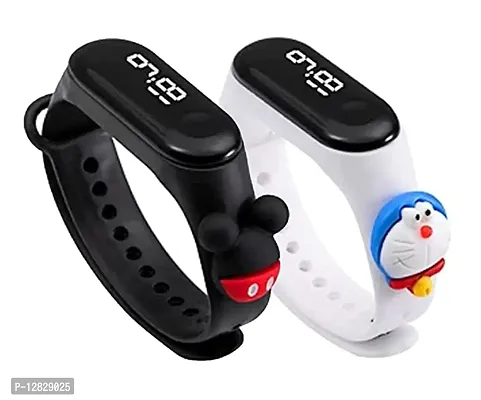 Cartoon Character Waterproof Touch Button Silicone Smart Digital Led Band