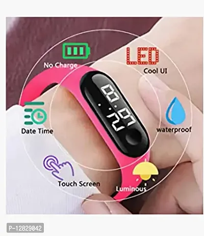 Digital Led Type Water Proof For Kid Watches(Pack Of 1)-thumb0