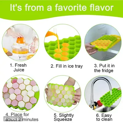 Silicone Ice Cube Trays with Flexible 37-Ice Trays BPA Free (PACK OD 2 PCS)-thumb2