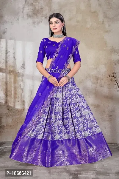 Stylish Soft Silk Lehenga Choli Set For Women-thumb0