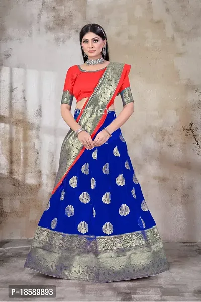 Stylish Soft Silk Lehenga Choli Set For Women