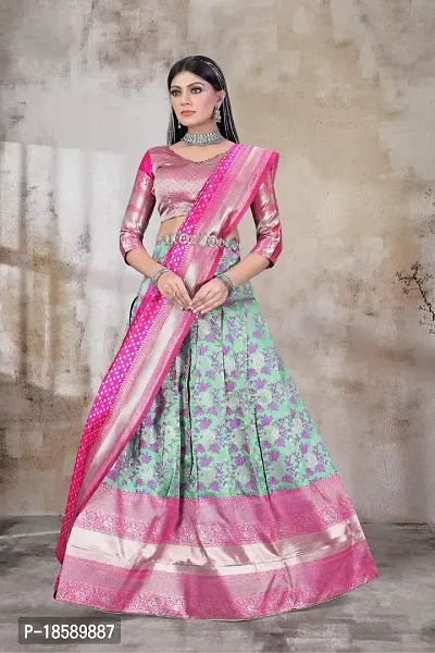 Stylish Soft Silk Lehenga Choli Set For Women