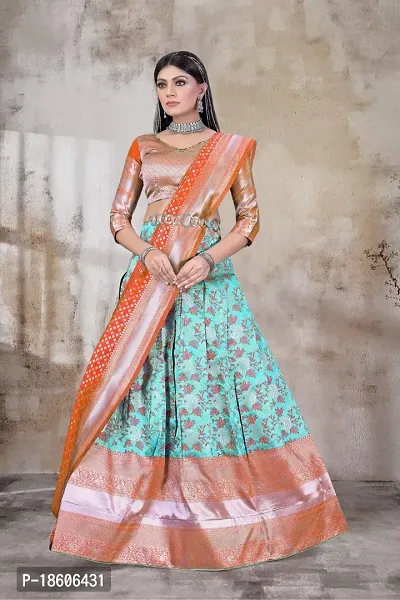 Stylish Soft Silk Lehenga Choli Set For Women