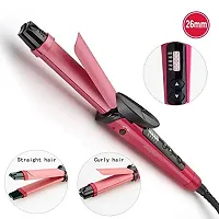Hair Styling with Pink Rod 2 in 1 Hair Straightener and Curler-thumb2