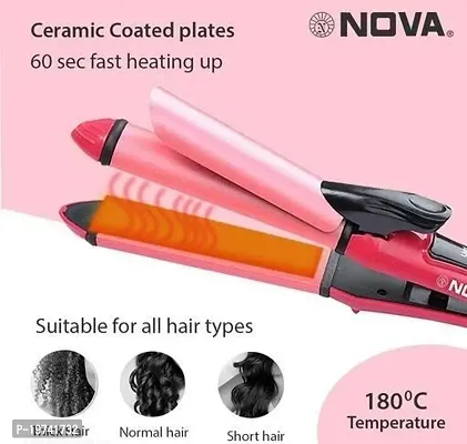pink rod  straightner and curler for hair styling Hair Straightener-thumb0