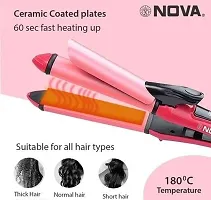 Hair Curler  Hair Straightener 2 in1 Pink Rod-thumb3