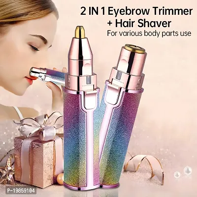 Eyebrow Remover and Face Hair Remover epilator Flawless for women Face, Lips, Nose, Hair Trimmer for Men  Women Portable-thumb0