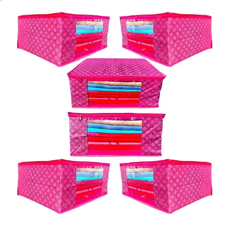 Stylish Organizer For Wardrobe/Organizers For Clothes Covers For Women - Pack Of-6