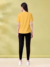 Stylish Cotton Blend Dailywear Active Wear Top and Bottom for Women-thumb1