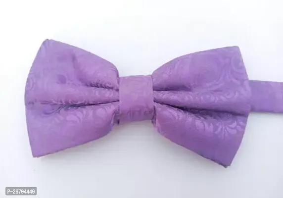 Mens Purple Embroidered Bow Tie-thumb0