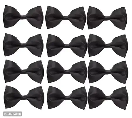 Mens Black Bow Tie Pack Of 12-thumb0