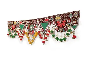 Radhe Creation Traditional Bell Toran for Main Entrance Door, Pooja Room, Diwali Decoration Toran (Multicolor)-thumb3