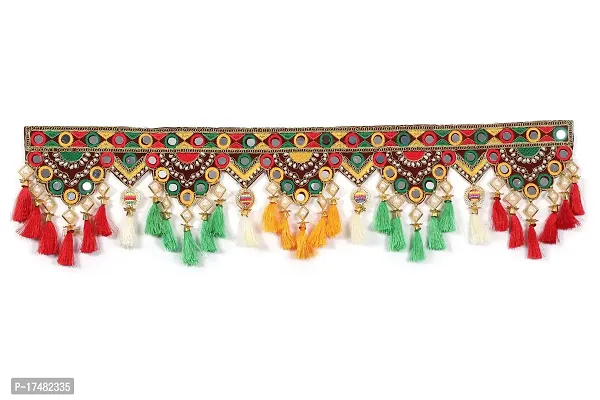 Radhe Creation Traditional Bell Toran for Main Entrance Door, Pooja Room, Diwali Decoration Toran (Multicolor)