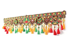 Radhe Creation Traditional Bell Toran for Main Entrance Door, Pooja Room, Diwali Decoration Toran (Multicolor)-thumb2