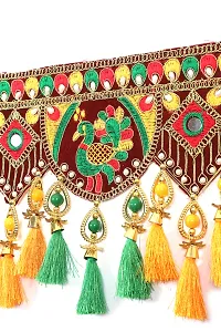 Radhe Creation Traditional Bell Toran for Main Entrance Door, Pooja Room, Diwali Decoration Toran (Multicolor)-thumb3