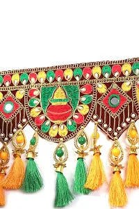 Radhe Creation Traditional Bell Toran for Main Entrance Door, Pooja Room, Diwali Decoration Toran (Multicolor)-thumb1