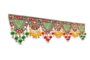 Radhe Creation Traditional Bell Toran for Main Entrance Door, Pooja Room, Diwali Decoration Toran (Multicolor)-thumb3