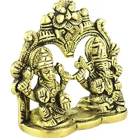 BRASS GOLD LAXMI GANESH STATUE DARBAR-thumb3