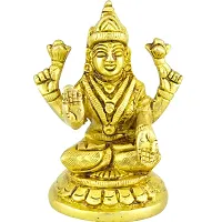 BRASS GOLD LAXMI GANESH STATUE-thumb3