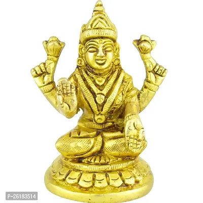 BRASS GOLD LAXMI GANESH STATUE-thumb4