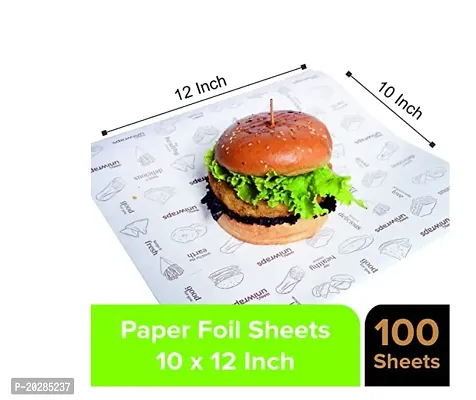 Oddy Uniwraps Food Wrapping Paper Sheets (10x12 Inches, Pack of 100 Sheets) Paper Foil-thumb2