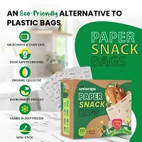 Oddy Multi-Purpose Snack Bags With Sealing Sticker | Pack of 60 Bags, 8x5.5 Inch each Paper Foil-thumb1