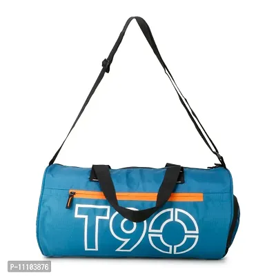 Polyester Gym Bag/Duffle Bag for Men  Women with separate Shoe Compartment (Blue)-thumb0