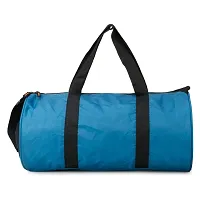 Polyester Gym Bag/Duffle Bag for Men  Women with separate Shoe Compartment (Blue)-thumb1